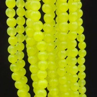 Agata gialla fluo 4 mm tonda liscia filo 40 cm