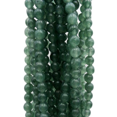 Agata verde tonda liscia 3.5 mm filo 40 cm