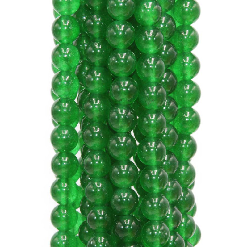 Agata verde tonda liscia 8 mm filo 40 cm (ffr5aver) - pietreeminuterie.com