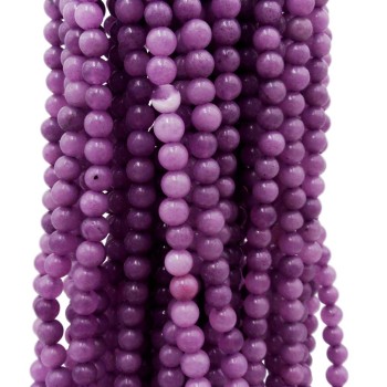 Agata viola 4 mm tonda liscia filo 40 cm Agata viola 4 mm tonda liscia filo 40 cm