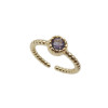 Anello regolabile oro con cristallo ametista (ame44f5) - pietreeminuterie.com