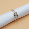 Anello regolabile oro fascia con cristalli (f1mm0app) - pietreeminuterie.com