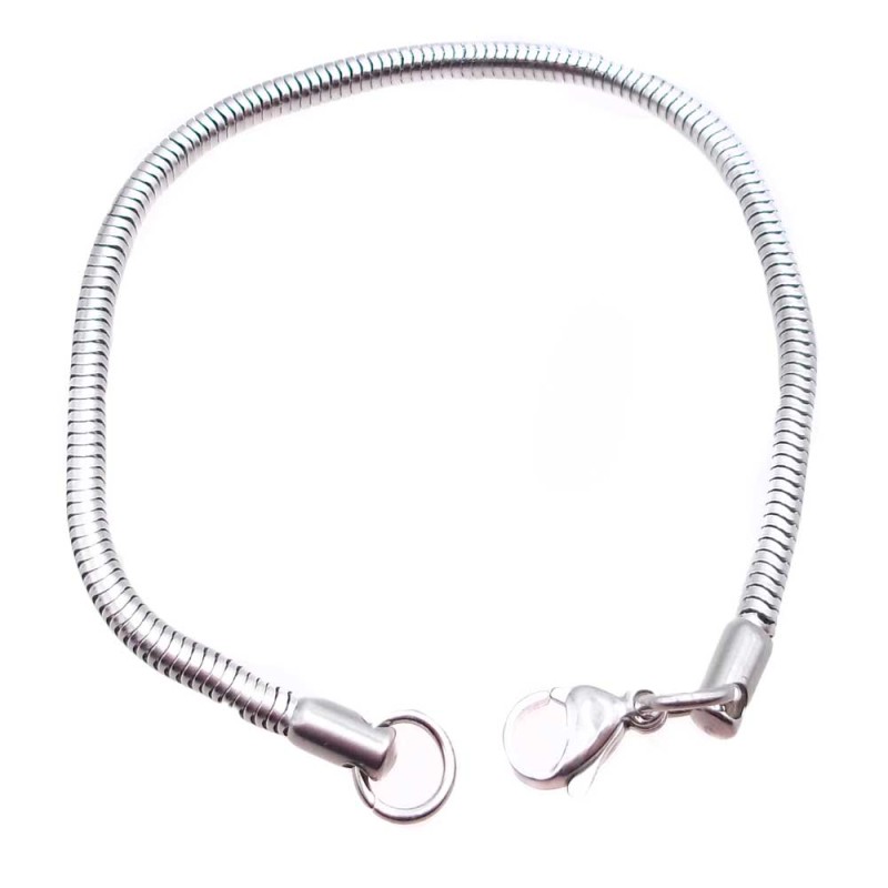 Bracciale in acciaio 17 cm pacco 1 pezzo (17cmbra) - pietreeminuterie.com