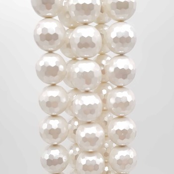 Conchiglie tonde bianche 10 mm grado aaaa pacco 10 pezzi 