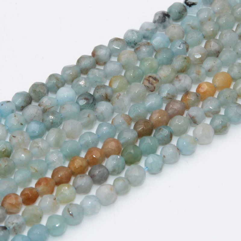 Agata azzurra multicolor 4 mm sfacc. filo 40 cm (az-09100) - pietreeminuterie.com