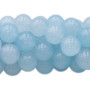 Agata azzurra tonda liscia 14 mm 10 pz