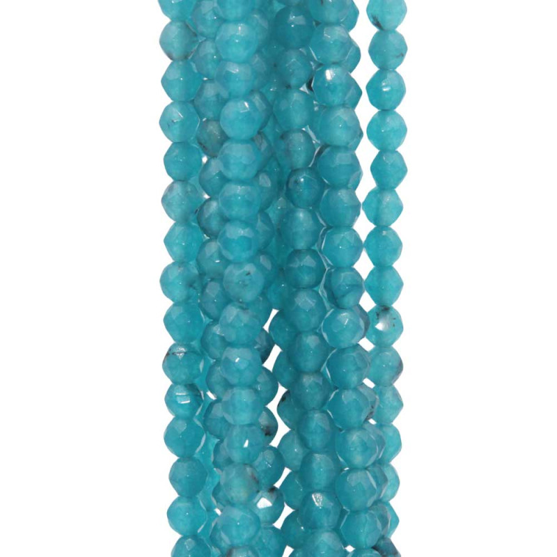 Agata azzurra rutilata tonda sfac. 4 filo 40 cm (rut-gia12) - pietreeminuterie.com