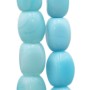 Agata azzurra barilotto liscio 17x13 mm circa 2 pz