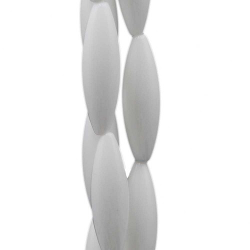 Agata Bianca | Agata bianca colonna allungata 40x11.5 mm 1 pz - 40xagate