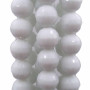Agata bianca tonda sfacc. 9.5 mm filo 40 cm