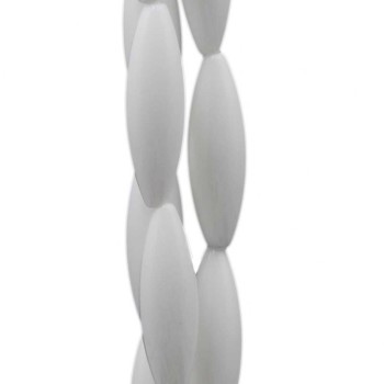 Agata bianca colonna allungata 40x11.5 mm 1 pz