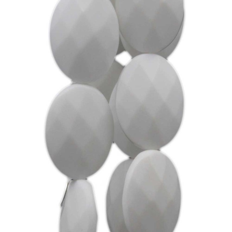Agata bianca ovale sfac. 25x18 mm 2 pz - bian67ss - pietreeminuterie.com Agata bianca ovale sfac. 25x18 mm 2 pz (bian67ss) - pietreeminuterie.com