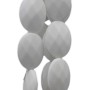 Agata bianca ovale sfac. 25x18 mm 2 pz