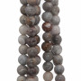 Agata crazy grigia tonda liscia 8 mm filo 40 cm