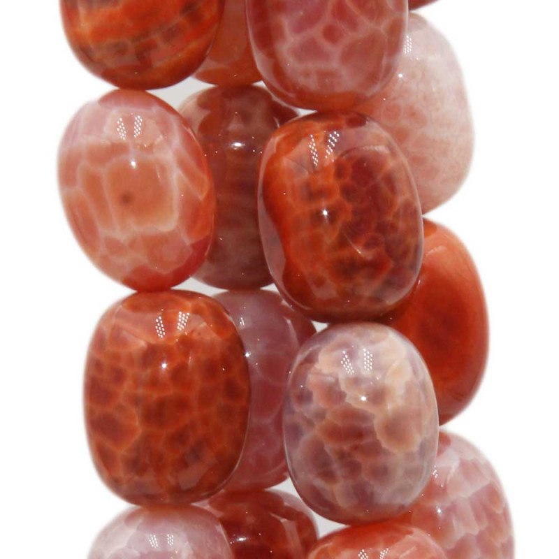 Agata di fuoco rossa oliva 17 mm circa pacco 2 pz (fuo90liv) - pietreeminuterie.com