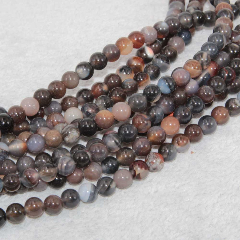 Agata di fuoco multicolor viola 8 mm filo da 40 cm (viol-a-11) - pietreeminuterie.com