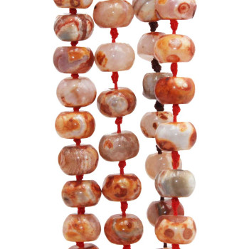 Agata di fuoco rondelle 11.5x7.5 mm circa liscia 10 pz
