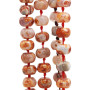 Agata di fuoco rondelle 11.5x7.5 mm circa liscia 10 pz