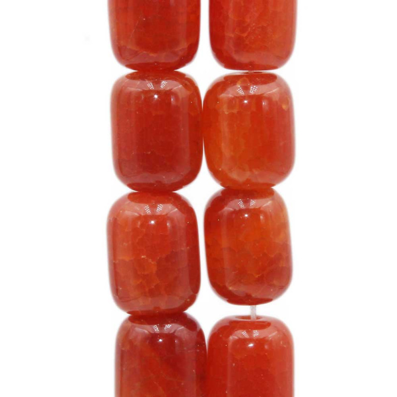 Agata di fuoco rossa barilotto 18.5x13.5 mm 1 pz (bat77fuoc) - pietreeminuterie.com