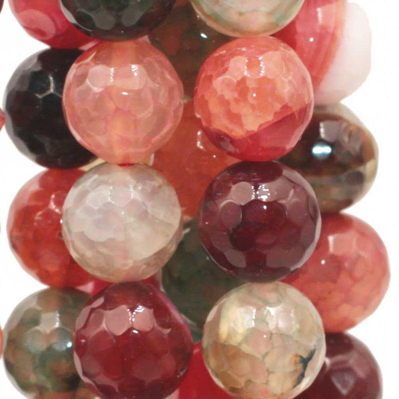 Agata di fuoco tonda sfacc. 10 mm filo 40 cm (fuo-1-343) - pietreeminuterie.com