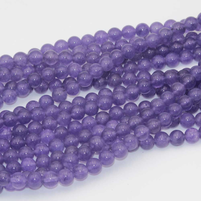 Agata di fuoco viola tonda liscia 8 mm filo 40 cm (ag-ffuo-1) - pietreeminuterie.com