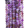 Agata di fuoco viola tonda sfac. 6 mm filo 40 cm