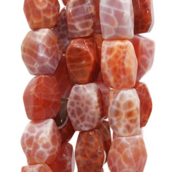 Agata di fuoco sasso smussato 16x10 mm circa pacco 2 pz Agata di fuoco sasso smussato 16x10 mm circa pacco 2 pz