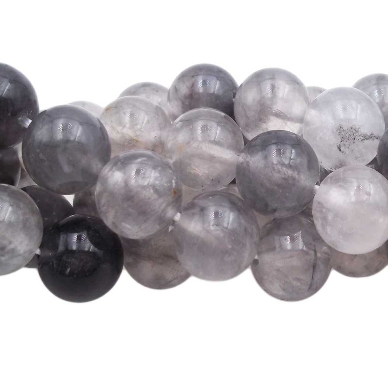 Agata grigia fume tonda liscia 10 mm pacco 10 pezzi (FM00r1) - pietreeminuterie.com