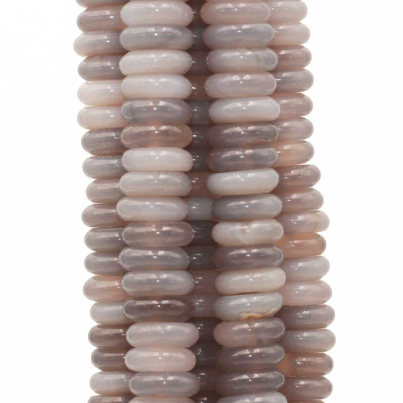 Agata grigia rondelle piatte 12x4 mm lisce 30 pz (fr-1-22a) - pietreeminuterie.com