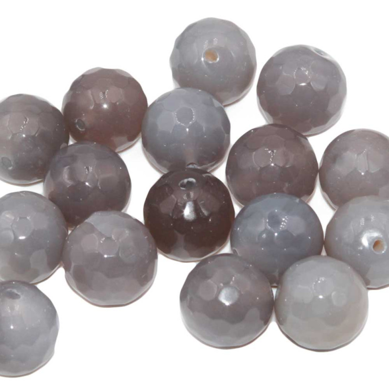 Agata grigia tonda sfac. 15.5 mm 10 pz (155-grey) - pietreeminuterie.com