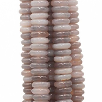 Agata grigia rondelle piatte 12x4 mm lisce 30 pz