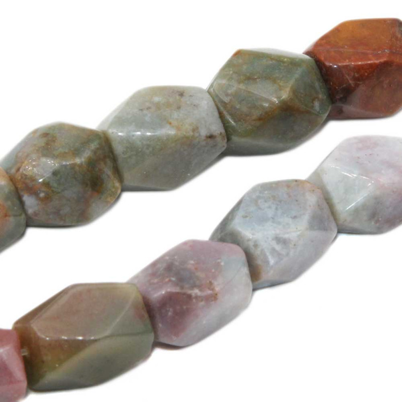 Agata indiana colonna smussata 17/19x13 mm circa pacco 5 pz 