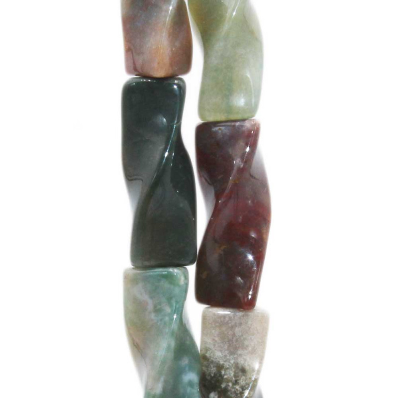 Agata indiana colonna torta 27x9 mm 1 pz (ind6tort) - pietreeminuterie.com