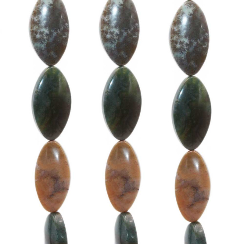 Agata indiana ovale 40x21 mm 1 pz (ova99ind) - pietreeminuterie.com