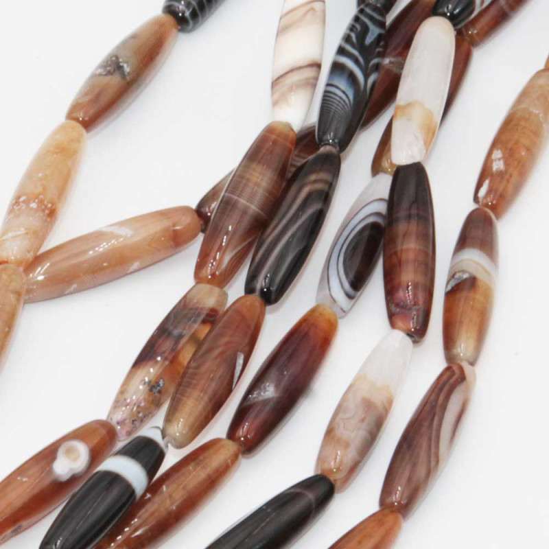 Agata madagascar colonna allungata 25x6 mm liscia 4 pz (all-90-m1) - pietreeminuterie.com