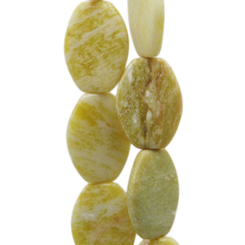 Agata lemon ovale liscia 30x22 mm 1 pz (lemon8aga) - pietreeminuterie.com