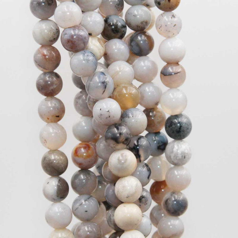 Agata striata madagascar 6 mm liscia filo 40 cm (mad6mm1) - pietreeminuterie.com