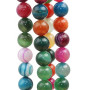 Agata striata tonda liscia colorata 12 mm 10 pz