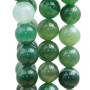 Agata striata tonda liscia verde 12 mm 10 pz