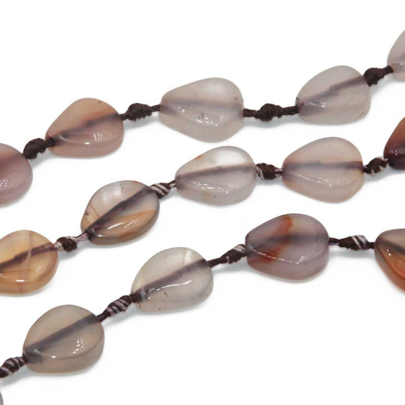 Agata striata viola trasparante goccia 18.5x15 mm 5 pz (stri-qga-11) - pietreeminuterie.com