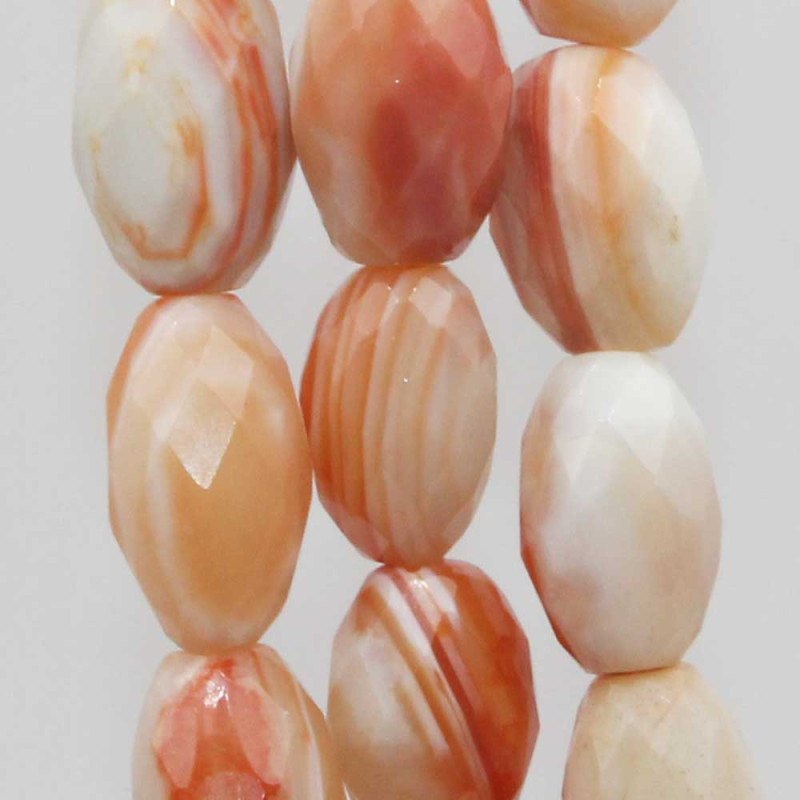 Barilotto corniola striata rossa 15x11 mm circa sfac. 2 pz (bar11x15mi) - pietreeminuterie.com