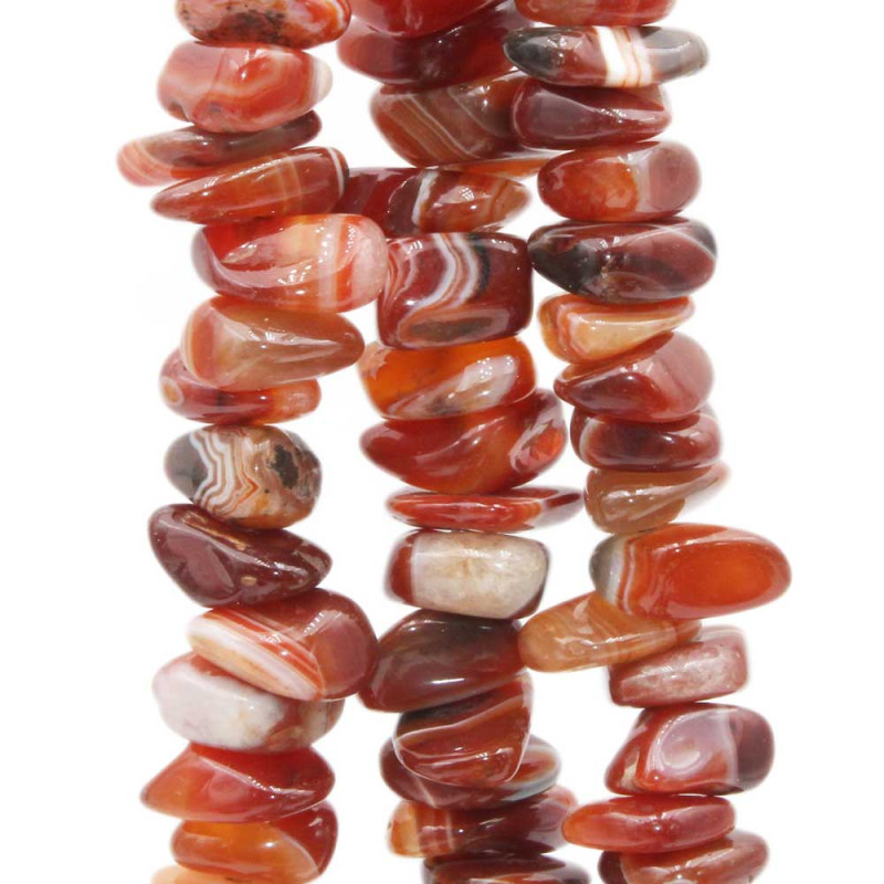Chips pepite grandi agata rossa striata 15/17 mm 10 pz (hips6pep) - pietreeminuterie.com