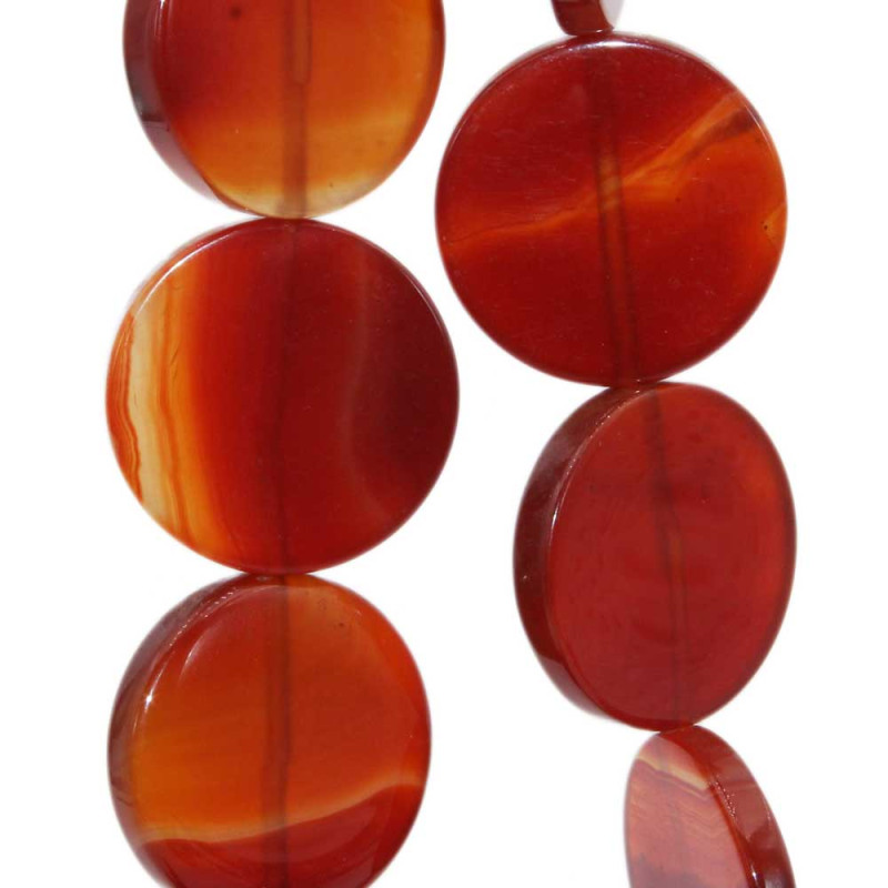 Corniola rossa gettone 30 mm pacco 1 pz 