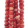 Agata striata tonda liscia 10 mm rossa filo 40 cm