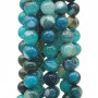 Agata striata tonda liscia 14 mm azzurra filo 40 cm