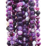 Agata striata viola e nero tonda liscia 4 mm filo 40 cm