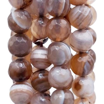 Agata madagascar striata 10 mm sfaccettata pacco da 10 pezzi