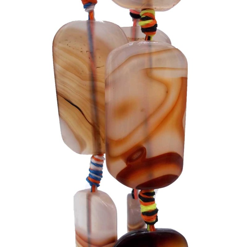 Agata striata e marrone bianca trasparente 39x18 mm pacco 1 pezzo (marr18m) - pietreeminuterie.com