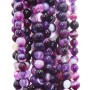 Agata striata viola e nero tonda liscia 4 mm filo 40 cm