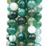 Agata verde striata tonda liscia 6 mm filo 40 cm